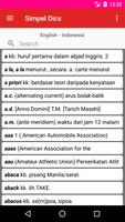 Kamus Indonesia Inggris - Simple Dictionary capture d'écran 1