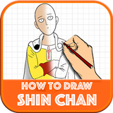 How to draw: draw and paint Saitama step by step-icoon