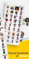 Afromoji: Black Emoji Stickers syot layar 1