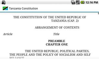 Tanzania Constitution captura de pantalla 3