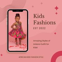 Afrykańska moda dziecięca plakat