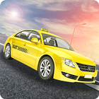 Moderne Crazy Stad Taxi Driver-icoon