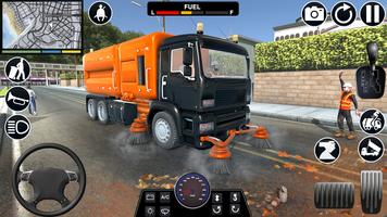 jeux de camion poubelle 3d Affiche