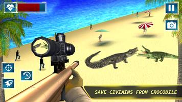 Crocodile Shooter Simulator : Sniper Shooting Game capture d'écran 2