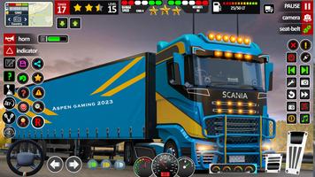 US Euro Truck Games 3d Affiche
