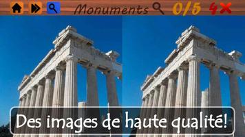 Trouvez Différences Monuments Affiche