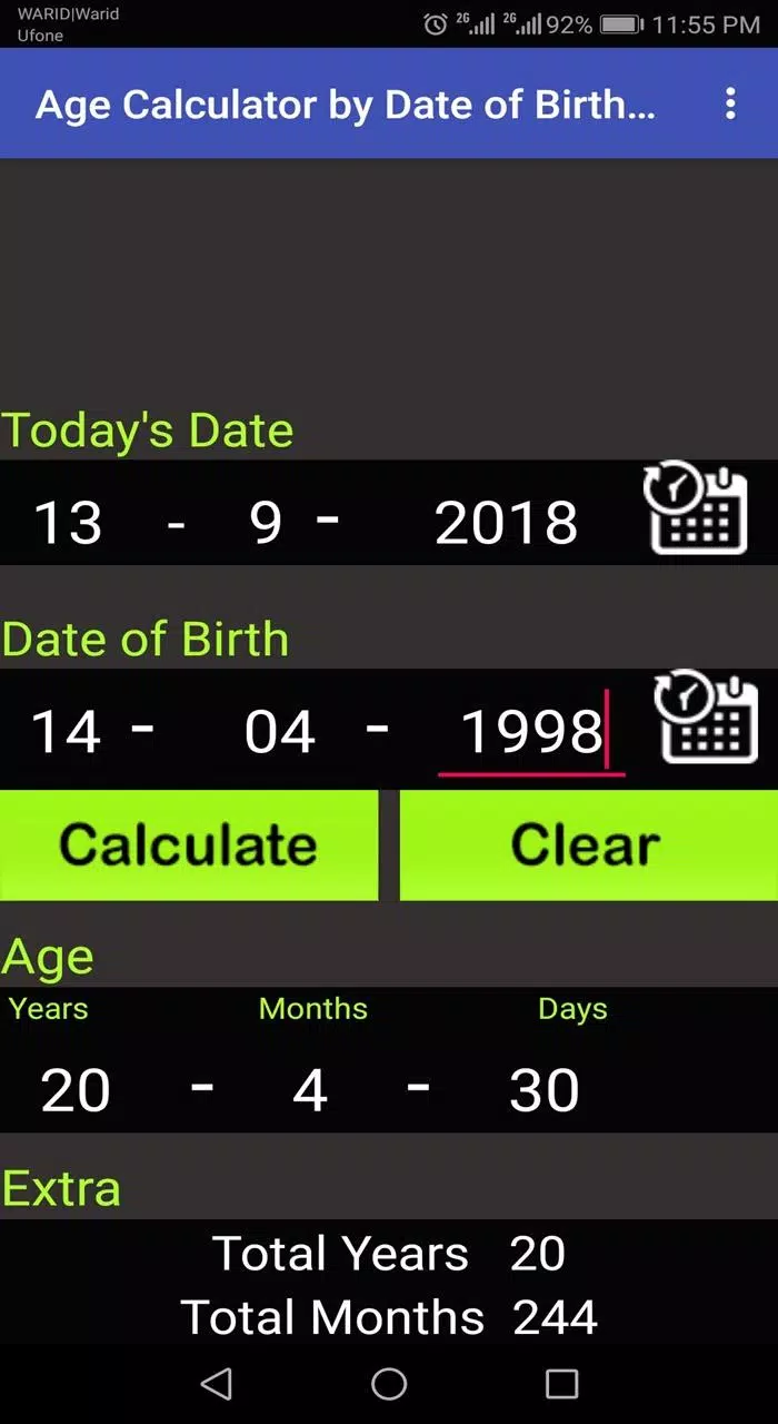 calculateur d'âge par date de naissance: reste de APK pour Android  Télécharger