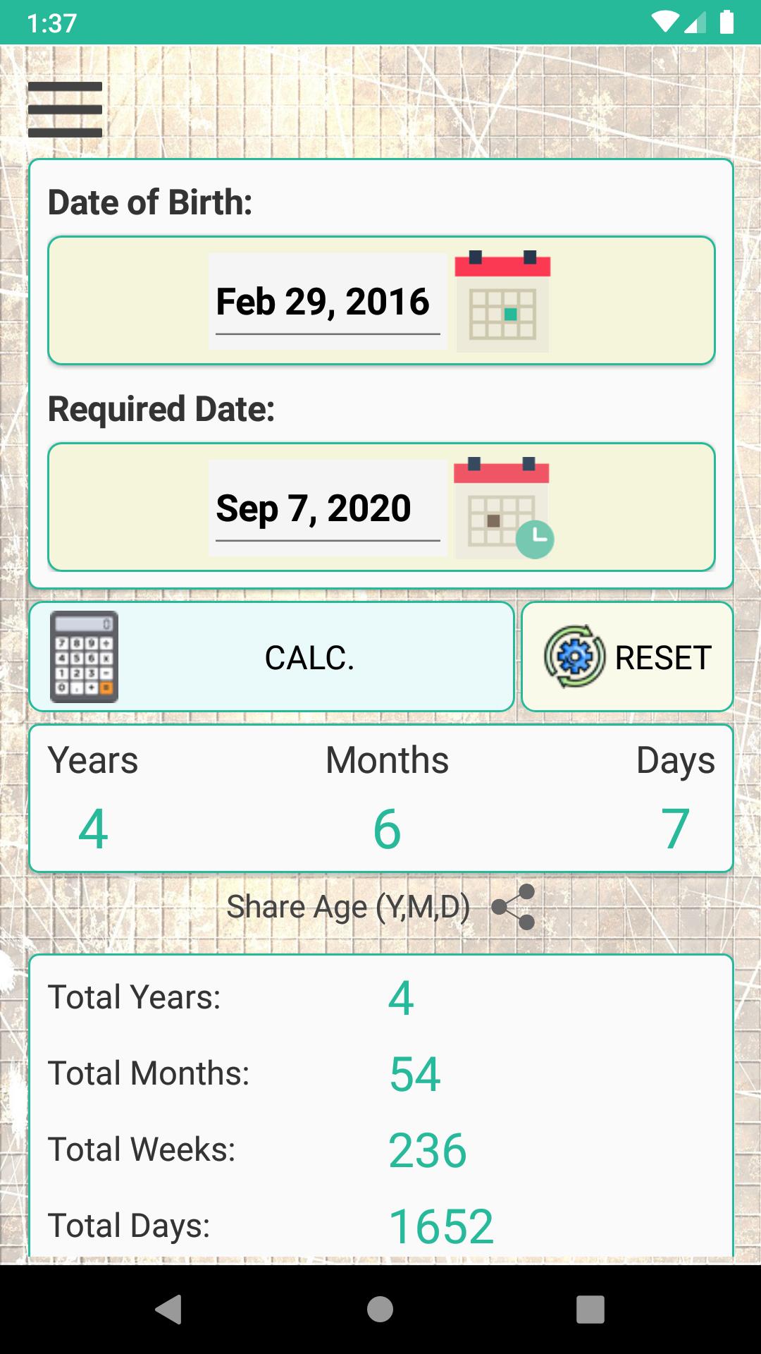 Age On Date