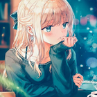 Anime Girl Fond d'écran mignon icône