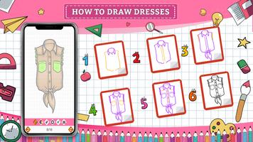 How to Draw Dress Step by Step capture d'écran 3