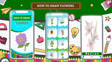 Learn How to Draw Flowers Step plakat