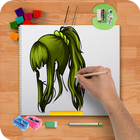 Learn how to draw girls hairstyle step by step simgesi