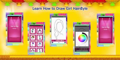 Learn how to draw girls hairstyle step by step Screenshot 1