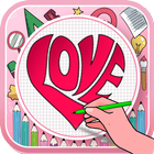 Learn how to draw hearts step  아이콘