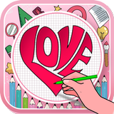 Learn how to draw hearts step  icon