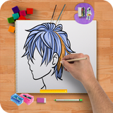 Learn how to draw men hairstyle step by step icône