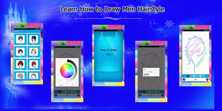 Learn how to draw men hairstyle step by step screenshot 3