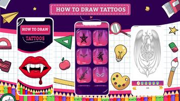 How to Draw Tattoos Step by St Affiche