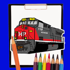 Livre de coloriage Trains icône