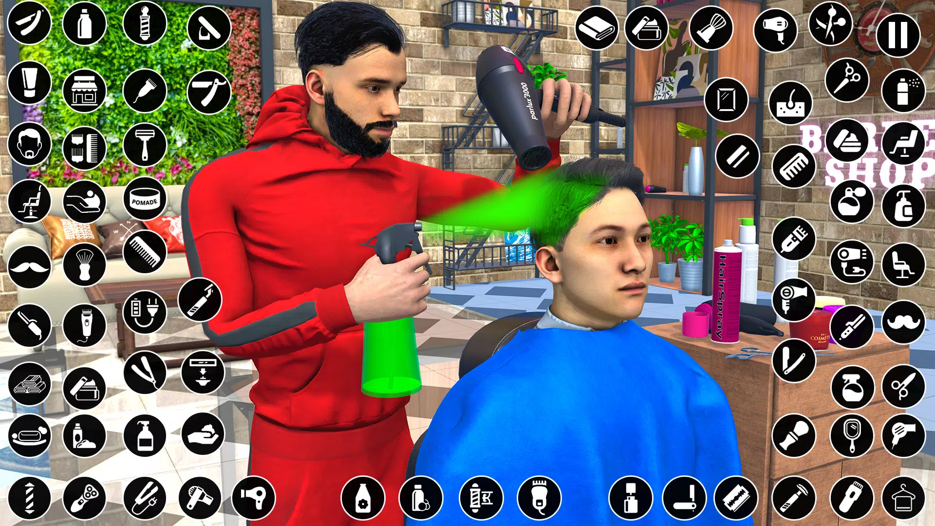 Barbearia cabeleireiro cabelo louco cortar jogo 3D - Baixar APK para  Android