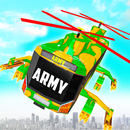 Fly Army Bus Robot Helicopter APK