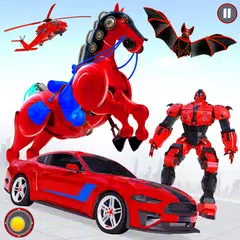 Flying Muscle Car Robot Transform Horse Robot Game XAPK Herunterladen