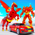 Flying Muscle Car Robot Transform Horse Robot Game