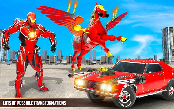Flying Horse Transform Car: Muscle Car Robot Games screenshot 4