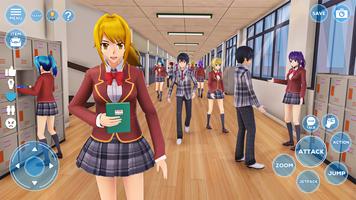 애니메이션 고등학교 소녀 게임 스크린샷 1
