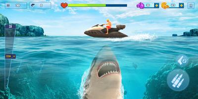 Shark Attack: 3D Hunting Games Affiche
