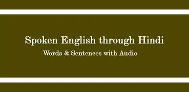 Spoken English through Hindi