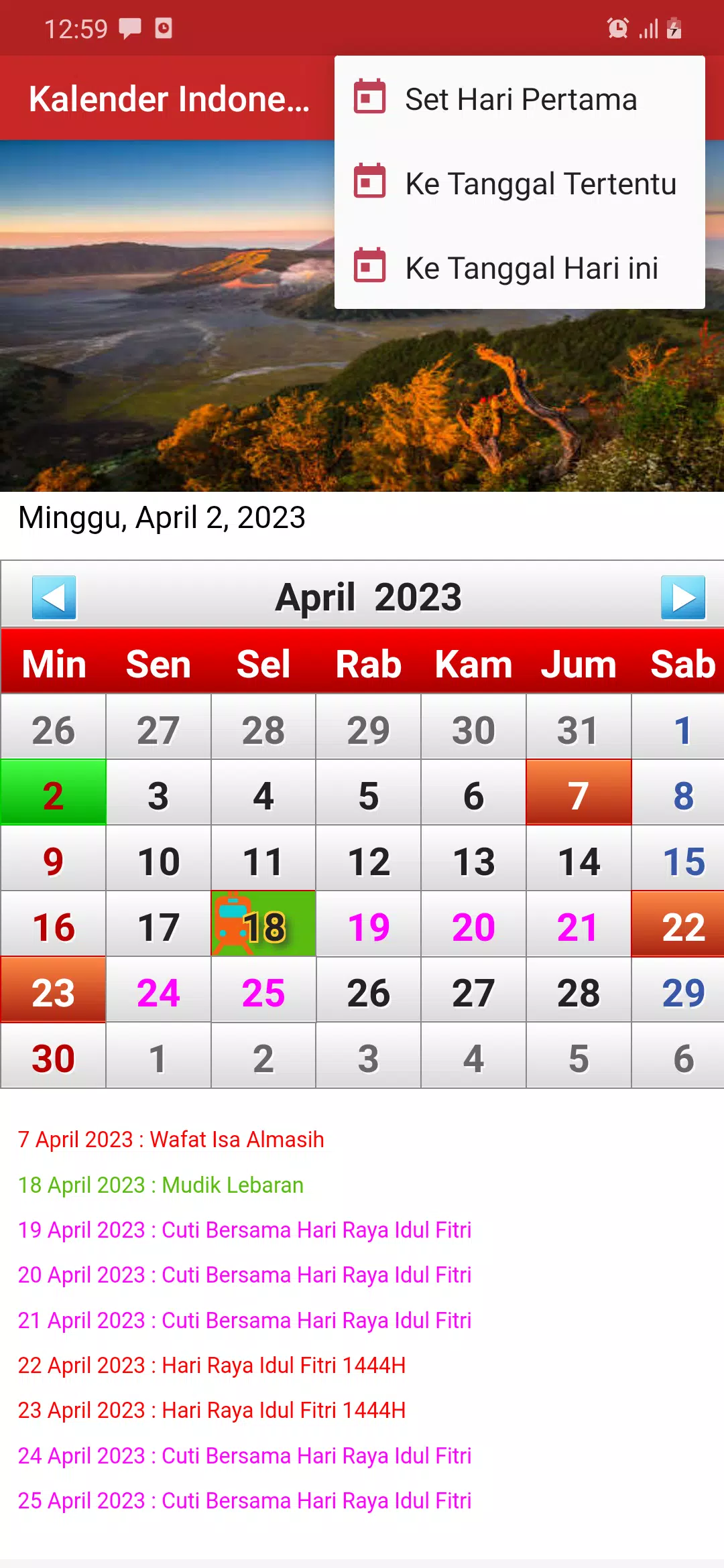 Calendar 2023 Indonesia Airsabuy