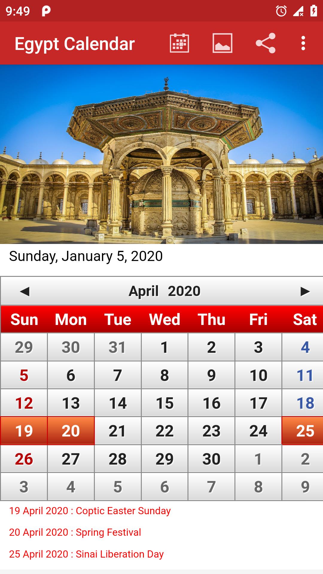 Egypt Calendar fรผr Android APK herunterladen