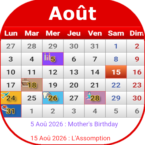 Français Calendrier 2026