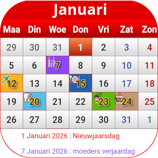 Nederland Kalender 2025