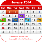 NZ Calendar 2025 アイコン