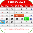 Serbia Calendar ikona