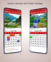 Serbia Calendar plakat