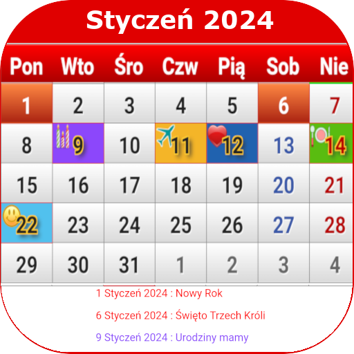 Polska Kalendarz 2024