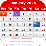 UK Calendar ícone