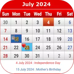 US Calendar 2024 アプリダウンロード