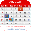 ”US Calendar 2024
