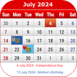 US Calendar icon