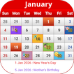 US Calendar 2026 icon