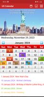 US Calendar plakat