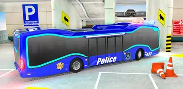mehrstufig Polize Busparkplatz