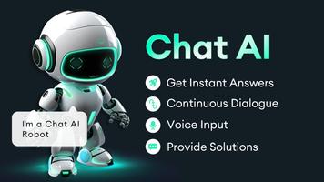 Chat AI, vraag AI Chatbot-poster