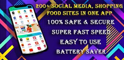 올인원 앱 소셜 미디어, 쇼핑, 음식 포스터