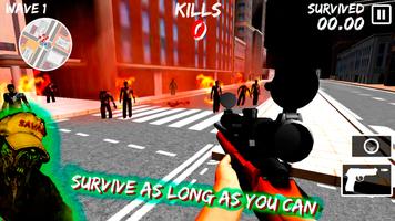 Зомби Снайпер 3D Город игры постер