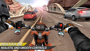 Moto Rider In Traffic captura de pantalla 2